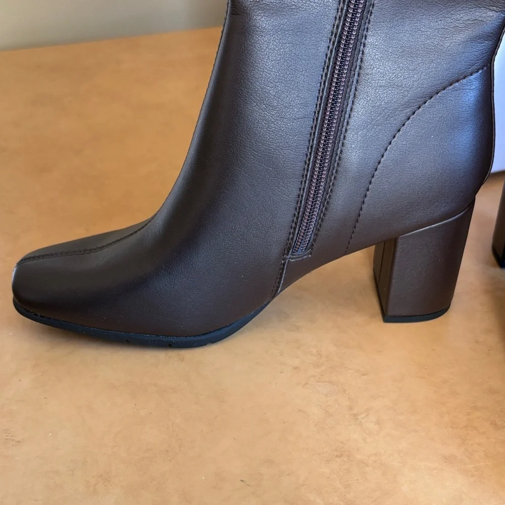 AEROSOLES Dark Brown Over-the-Knee Block Heel Boots - Picture 5 of 8